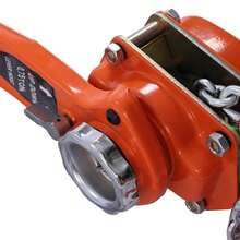 1650LBS 3/4 Ton 10ft Manual Chain Hoist With Hooks, Durable Manganese Steel, Ergonomic Design, Ideal For Workshop And Construction Lifting Tasks - Orange - View 5