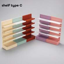 1pc Mini Shelf Rack Miniature Display Stand Dollhouse Furniture Accessory, DIY Simulation Play House Toy, Mini Flower Pot Rack Simulation Kitchen Cabinet Cake Display Decor, Party Favor Gift - Multicolor - View 5