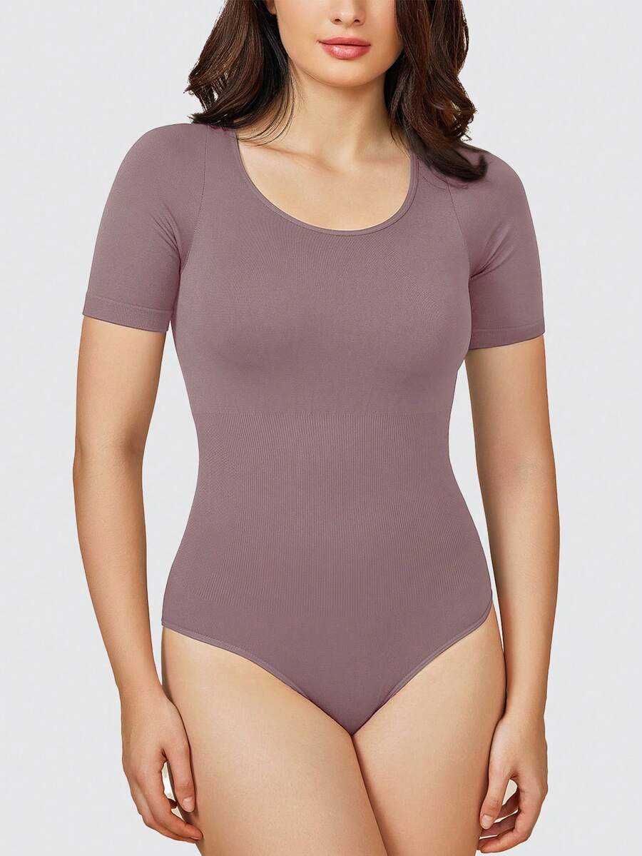 Women's Shapewear Bodysuit - Tummy Control Seamless Tank Top | Sleeveless Body Shaper For Women - Dusty Purple - View 1