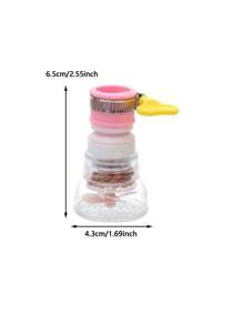1pc Faucet Shower Filter Adapter, Rotating Splash Proof Bathroom Sink Filter, Ceramic Head
