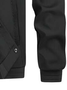 Jachetă casual pentru sporturi în aer liber pentru bărbați, jachetă de afaceri cu nasturi, rezistentă la vânt, îngroșată, la modă, potrivită pentru ieșiri, drumeții, pescuit, întâlniri, echipament esențial pentru exterior, cadou excelent pentru iubit, soț, tată