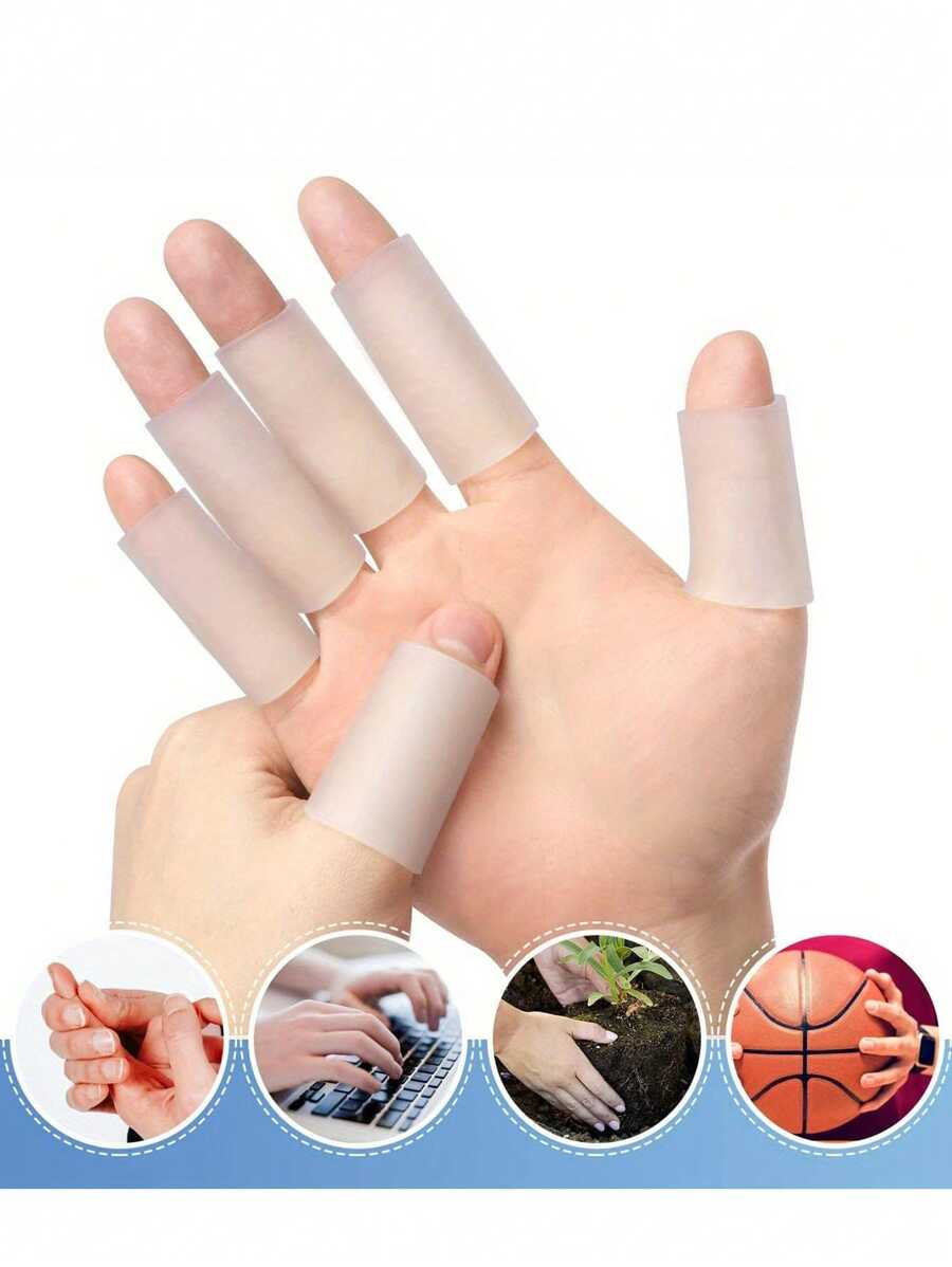 Cubierta protectora de silicona para dedos, cubierta para dedos antiresecamiento y humectante, cubierta para dedos anti abrasión y antihielo para escribir, cubierta para dedos anti lesiones y anti dolor