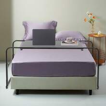 Overbed Table On Castors, Height-Adjustable/Width-Adjustable Overbed Table, Mobile Desk With Wheels Nursing Table, Laptop Table Bedside Table Bedside Desk