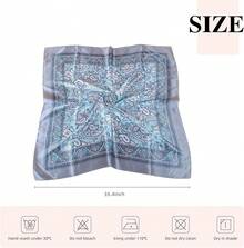 35 Inches Silk Head Scarf-Satin Hair Scarves Silk Bandana Scarf Headscarf For Women's Fashion Scarveshalloween - 佩斯利 - 灰 - 查看 10