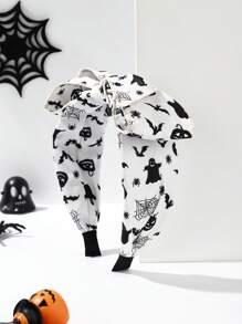 1 Peça Faixa de Cabeça Larga com Estampa de Frutas em Tecido, Laço, Uso Diário, Bandana, Faixa de Cabelo, Tiara, Fantasia de Halloween
