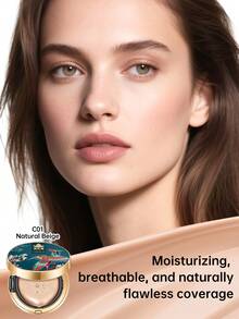 CATKIN 凤凰气垫粉底液，可叠加遮瑕，抗衰老精华妆容，轻盈缎光妆效，含替换装 C01 自然米色 - C01 Natural Beige - 查看 3