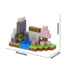 Game-Based Build My World With Magnet Cubes 2024 Upgraded STEM Building Games Children's Sensory Gift Starter Set Creative Puzzle Educational Assembling Model Magnetic Building Blocks Toddler Toy 3+