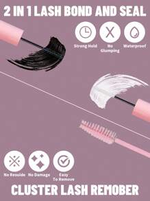 200 Peças Conjunto de Extensão de Cílios Falsos de Grande Capacidade Tipo C com Adesivo de Extensão de Cílios, Pinça para Cílios, Escova para Cílios, Conjunto de Cílios Falsos Simulando Cílios Naturais, Macios, Finos e Leves para Criar Cachos Naturais de Cílios Falsos