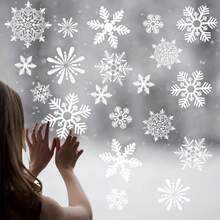 White Snowflakes Window Clings - 4 Sheets 114 Pcs Christmas Snowflake Window Clings Decal Stickers Decor For Glass Windows Classroom Home Office For Winter, Home Decor Christmas Decorations Room Decor Christmas Decorations Home Christmas Gifts Christmas Decor - Multicolor - View 6