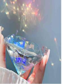 Sonnenlicht-Sammelkollektor, prismatischer Sonnenfänger-Spiegel, Diamantornament, dekorativer künstlicher Edelstein, funkelndes Nail Art, Fotografie-Requisite, Kristallspielzeug, kreative Kristallglas-Briefbeschwerer, Kalligraphie- und Malerei-Büro-Dekorationsornament, einfacher kristalliner halbkugelförmiger Briefbeschwerer, Geschenkset Kristalldiamant, originale farbsimulierte bunter Edelstein-Glas, nicht verblassend, Geburtstagsgeschenk, 1 Stück