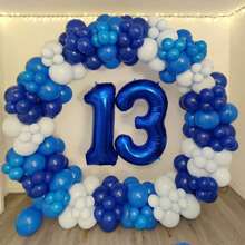 10/30/50Pcs 12 Inch Blue Round Helium Latex Party Balloons For Birthday Wedding Christmas Party Decorations