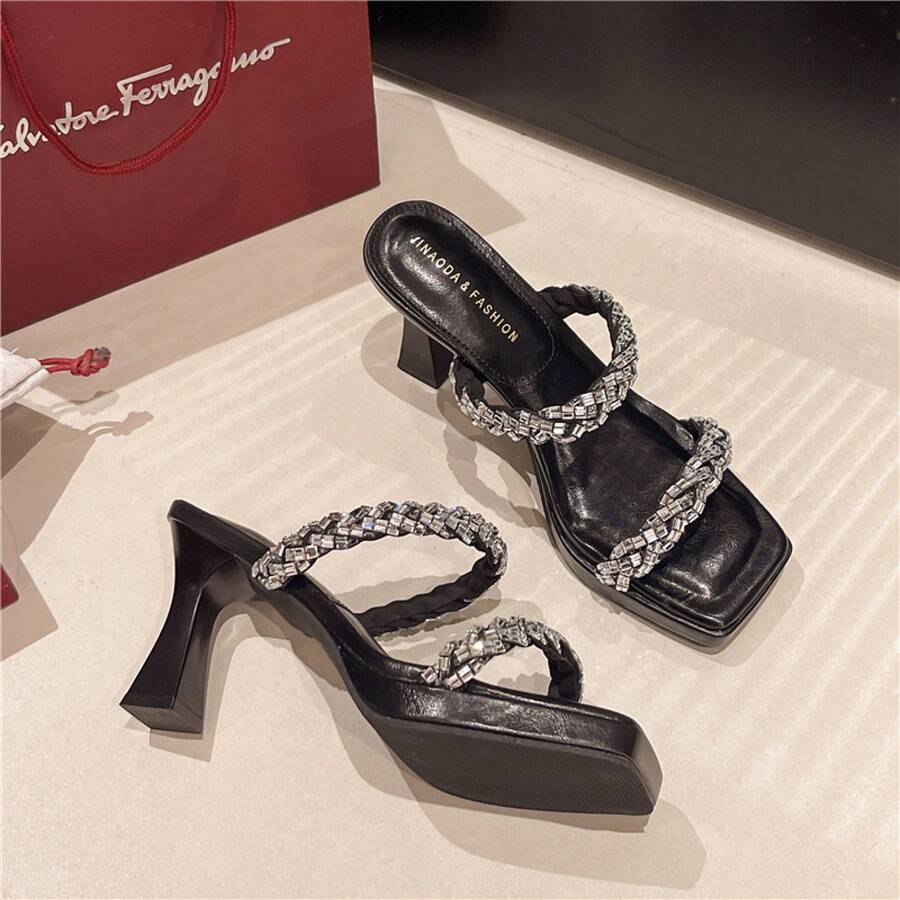 Women Heeled Sandals - 玫紅色 - 查看 1