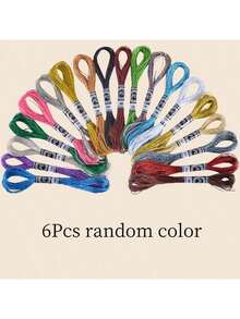 Set de 19 colores de hilos metálicos de bordado, 152 metros por color, hilos de poliéster brillantes adecuados para punto de cruz, pulseras de la y manualidades DIY - Set de 19 colores - Multicolor - Ver 14