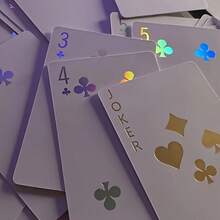 1套限量版反光激光扑克牌 - 派对和宿舍的完美之选！适合派对游戏和夜间娱乐，耐用的纸质材质，美观度高，是圣诞节、万圣节、感恩节、家庭聚会、棋盘游戏、朋友聚会、假日旅行娱乐卡牌游戏的绝佳礼物 - 鐳射撲克牌 - 查看 9