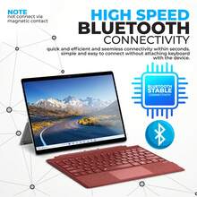 TUNKE Funda Con Teclado Para Surface Pro 3/4/5/6/7 - Rojo - Ver 3