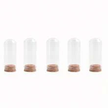 2/5 Stücke Schmuckstein künstliche Blume Glockenglasform mit Korkunterseite für Aufbewahrung, Präsentation & Trockenblumen Deko, Heim-Dekoration, DIY Kunst & Handwerk, Party Geschenke, Blumen Pflanzen, Präparate, Deko-Handwerk