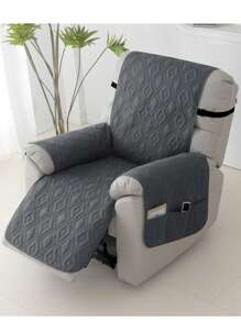 1seater Water Repellent Relax Recliner Covers For Hotel Home Quilted Armchair Slipcovers Pet Sofa Seat Cover With Elastic Strap Home Decor