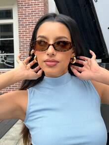 DareSee 2pcs Classic Plastic Oval Women Eyeglasses Combination For Holiday Gift Tropical Beach Vacay Outdoor Casual Activities Street Snap Beach Accessories Music Fest Y2KFest Back To School Autumn Winter Gifts Music Fest - Multicolor - View 8