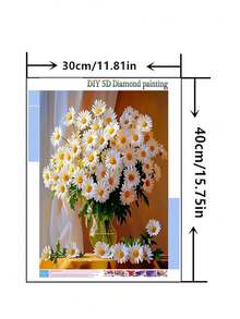 1 件 DIY 钻石画 水钻刺绣花朵花卉家居装饰 全钻 11.8*15.7 英寸/30*40 厘米 - 彩色 - 查看 9