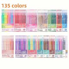 36/162/168pcs Languo Classic Hand Account Gel Pens Set,  Large Capacity Hand Account Pens, Painting Pen, Note Fluorescent Pen, Highlighter Pen, Suitable For Office, Painting, Graffiti School Stationery Art Supplies - 彩色 - 查看 11