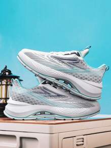 男士轻便透气网眼运动鞋 - 防滑橡胶鞋底，低帮设计适合健身房、训练和日常穿着 - 四季舒适，健身鞋，时尚鞋类，舒适贴合，运动鞋，专为健身爱好者设计