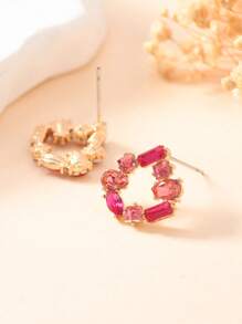 1 par de pendientes de aro geométricos elegantes y versátiles, adecuados para el uso diario de las mujeres y como regalo