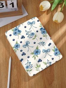 Funda de tableta con aroma a arándano azul, compatible con iPad 9.7/10.2/10.5/10.9/12.9/Pro 11, 10ma generación, compatible con Samsung Galaxy Tab S6 Lite 10.4 pulgadas, compatible con Tab, protección contra caída suave, soporte inteligente/activación/suspensión automática - Multicolor - Ver 4