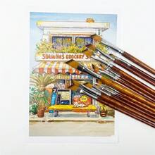 12 件 YuTiars 专业斜角画笔套装 - 高品质防脱落尼龙刷毛，适用于丙烯、油画、水粉和水彩 - 带尺寸标记的木柄 - 适合艺术家和初学者，多功能画笔套装，清晰尺寸标签，木柄，学校用品，返校