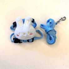 Adjustable Rabbit Harness Set - Cartoon Design With Breathable Leash, Suitable For Rabbits And Small Pets