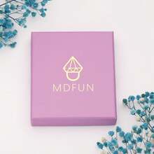 MDFUN 18K White Gold Plated Cubic Zirconia Three-In-One Halo Wedding Engagement Promise Eternity Ring For Women - 10 - 查看 6