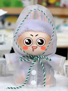 1pc Doll Raincoat For Labubu (Doll Not Included), Exquisite Doll Accessories, Suitable For Labubu Decoration, Collection, Birthday, Desktop Decoration, Halloween