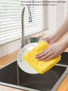 15pcs/Set Kitchen Cleaning Cloth, Solid Color Scrub Cloth Multi-Purpose Cleaning Cloth Car Cleaning Wipe Cloth (Random Color) Multi-Color Soft Quick-Drying Absorbent Sponge Cloth Set