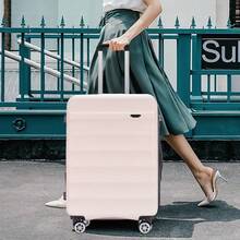GinzaTravel 28" Checked Luggage,Hard Suitcase With Spinner Wheels, Travel Luggage Set,Light Pink - Multicolor - View 2