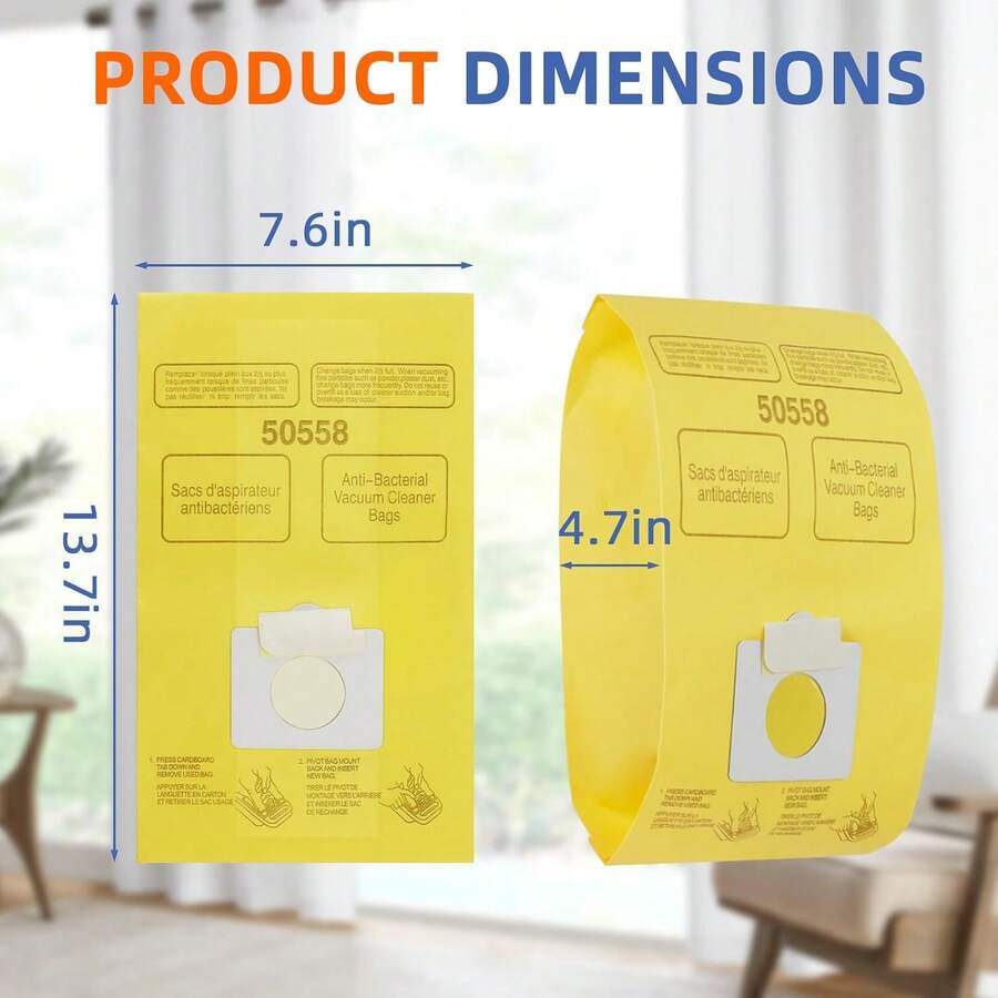 45 Pack Vacuum Cleaner Bags Replacement For Kenmore Canister Type C/Q 5055 5055 50557 50558, Type C-5 C-18,200 Series, 400 Series, 600 Series, 700 Series, 800 Series Vacuums - 紫色 - 查看 1