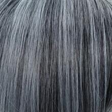 MShort Grey Bob Wig With Curtain Bangs For White Women Chin Length Gray Highlight Wigs Synthetic Natural Look Salt N Pepper Wig6001 - 灰色 - 查看 5