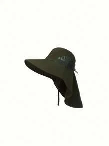 1pc Unisex Sunproof Sun Hat With Neck Cover, Breathable Fishing Hiking Bucket Hat Outdoor Spring Summer, Camouflage Pattern Random