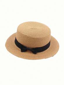 Sombreros de sol para mujer, sombrero de paja tipo boater de ala ancha, plegable y empaquetable para playa, talla ajustable (56-58cm) - Multicolor - Ver 12