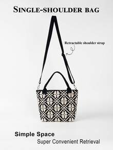 1pc Lightweight Foldable Large Capacity Tote Bag, Suitable For Daily Use, Vacation, Commuting, Shopping, Photography, Outdoor, Camping, Hiking, Back To School, Travel, Holiday, Student, Women, Mothers Gift, All Season - Multicolor - View 7