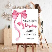 Customizable Printed Design Shower Welcome Signs - Personalize Shower Welcome Signs With Dates And Names!