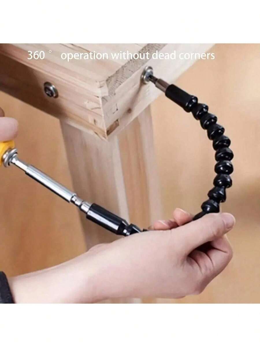 360° flexibler Bohrmaschinen Schaftadapter - biegsame Verlängerung für enge Ecken und DIY-Projekte (ohne Handgelenkbelastung, universell passend & kompakter Werkzeugkasten-Held)
