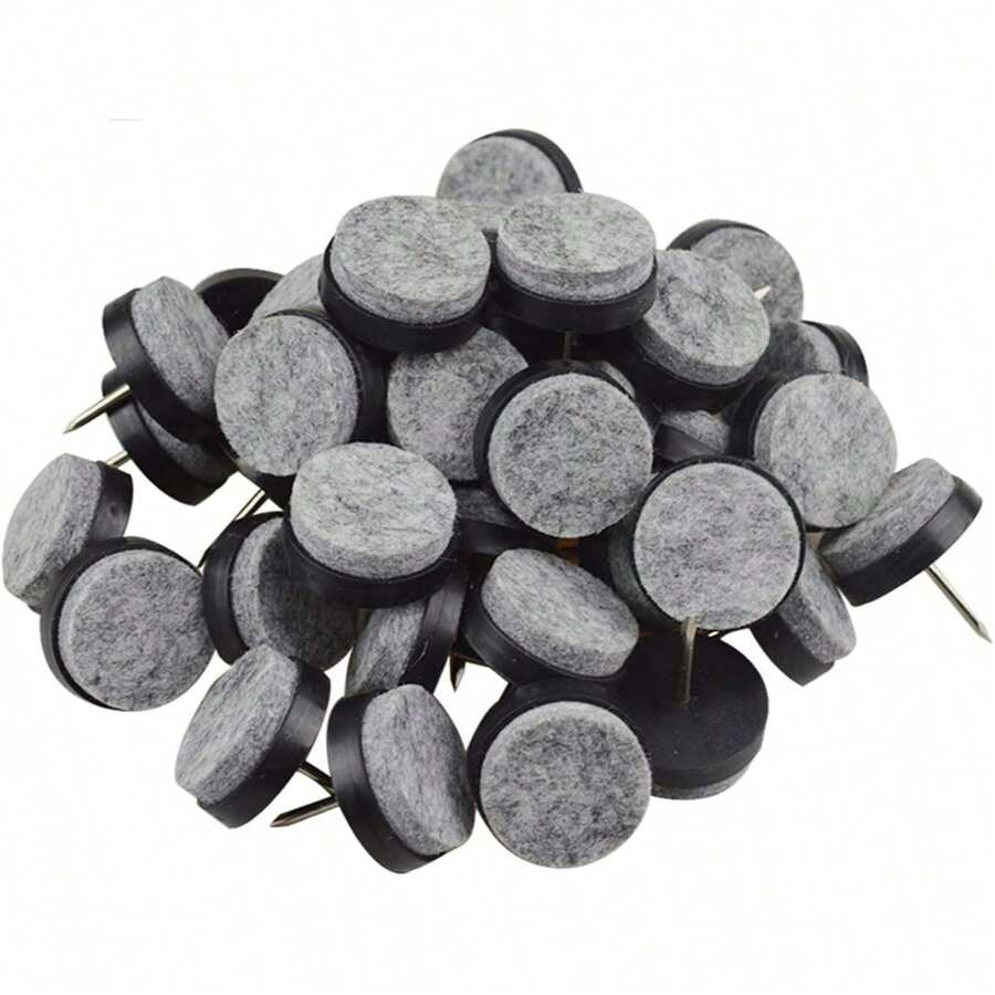 32pcs Round Heavy Duty Nail-On Felt Pad For Furniture Chair Table Leg Feet Floor Protectors Slide Smoothly - Multicolor - View 1