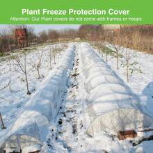 Plant Covers Freeze Protection, 6.5'x16' Frost Blankets For Outdoor Plants, Winter Tree Frost Cloth Plant Freeze Protection, Garden Heat Protection Floating Row Cover, White - Yellow - View 7