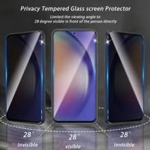 kamyuurs 3 pezzi di pellicole protettive in vetro temperato anti-sbirciatura di alta qualità, compatibili con Galaxy S20/S21/S24/A05/A12/A21/A25/A32/A33/A34/A35/A51/A52/A53/A54/A55 - resistenti ai graffi, anti-impronta, impermeabili, anti-macchie, facili da installare, pellicola protettiva durevole, schermo anti-macchie | Finitura lucida | Facile installazione del vetro, protezioni per lo schermo di smartphone