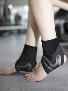 1 Pair Adjustable Ankle Support Brace Elastic Stabilizer Foot Sleeve For Sprain Prevention, Pain Relief & Recovery Arthritis, Basketball, Plantar Fasciitis - Black - View 8