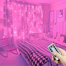 8-Mode USB Powered LED Curtain Lights, Suitable For Christmas, Bedroom, Wedding, Party, Valentine's Day, Halloween Decoration