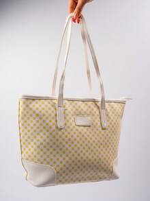 Shoulder Tote Bag - White - View 4