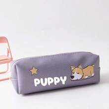 Estojo de lápis de desenho animado personalizado, estojo de lápis de desenho animado personalizado com texto personalizável, estojo neutro à prova d'água e resistente à sujeira, super grande capacidade, adequado como presente para estudantes, material escolar, volta às aulas