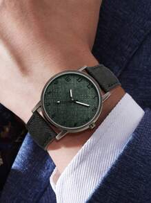 3 PEÇAS Conjunto de Relógios Masculinos Estilo Minimalista de Negócios, Mostrador Digital com Escala, Relógio de Quartzo, Adequado para Combinação de Roupas Diárias, Presente de Férias Perfeito para Ele