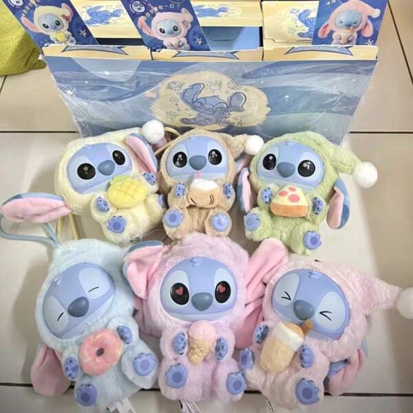 1 pieza Peluche colgante tipo Stitch, de color aleatorio. No importa cuán cansado esté, todavía necesita morder la cara de vinilo de la caja ciega, artículos escolares, de regreso a la escuela