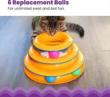 Tower Of Tracks Replacement Balls, 6-Pack Lightweight Cat Toy Balls For Track Toys, Multicolored - Camel - View 6